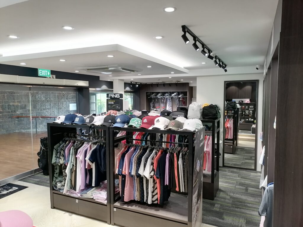 Apparel section at Keppel's Club Golf Pro Shop