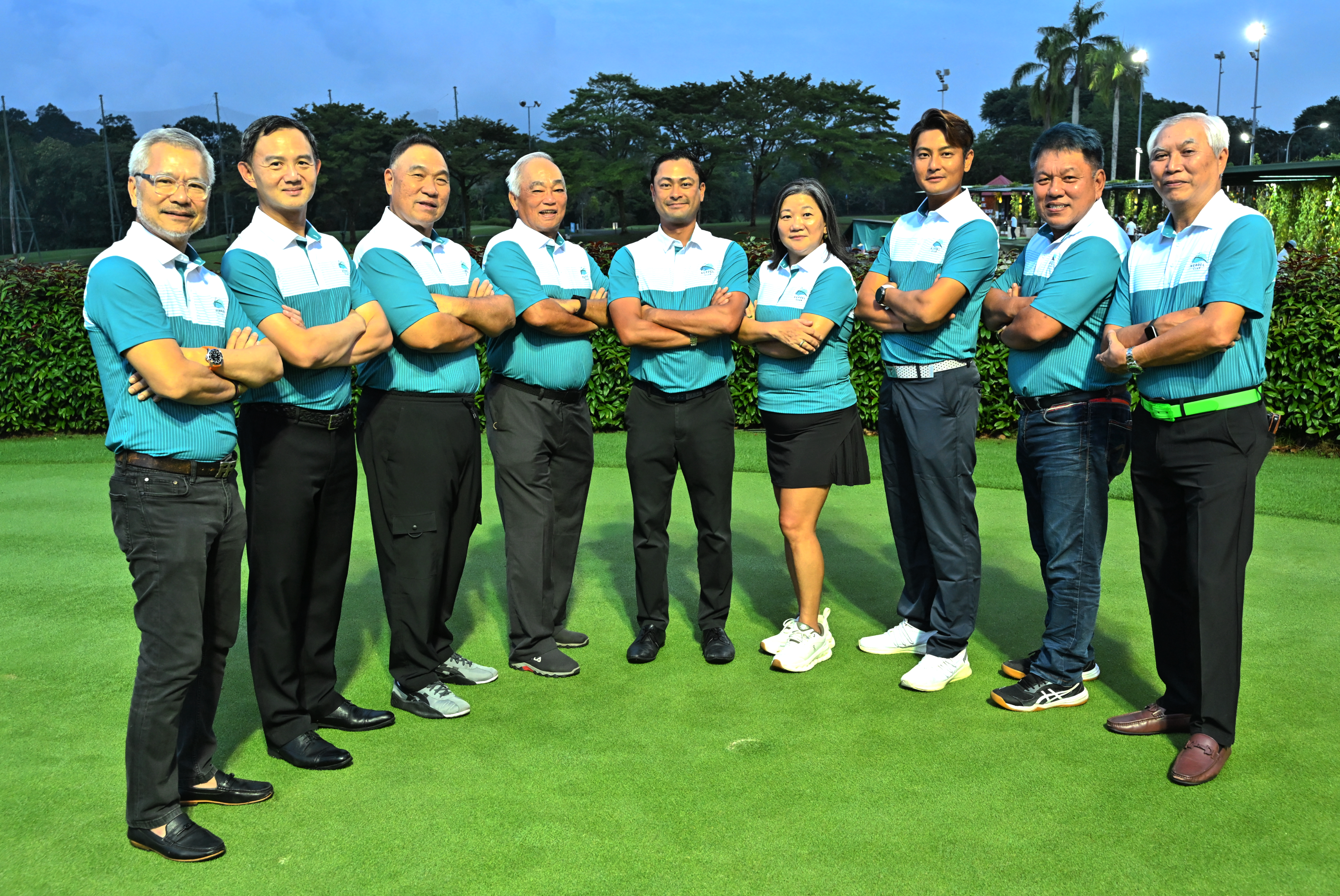 Green Sub-Committee From left, Mr Loh Teck Heng, Mr Adrian Chew (Handicap Sub-Committee), Mr Lionel Lim, Mr Wong Kok Leong (Vice-Captain), Mr Maniam Stacy Anthony (Captain), Ms Sandra Soon (Lady Captain), Mr Andrew Lee (Handicap Sub-Committee), Mr Eugene Heng, and Mr Lee Wai Pong. (Absent:   Mr Mark Chan, Ms Lily Rahmat (Lady Vice-Captain) and Ms Anna Chen)